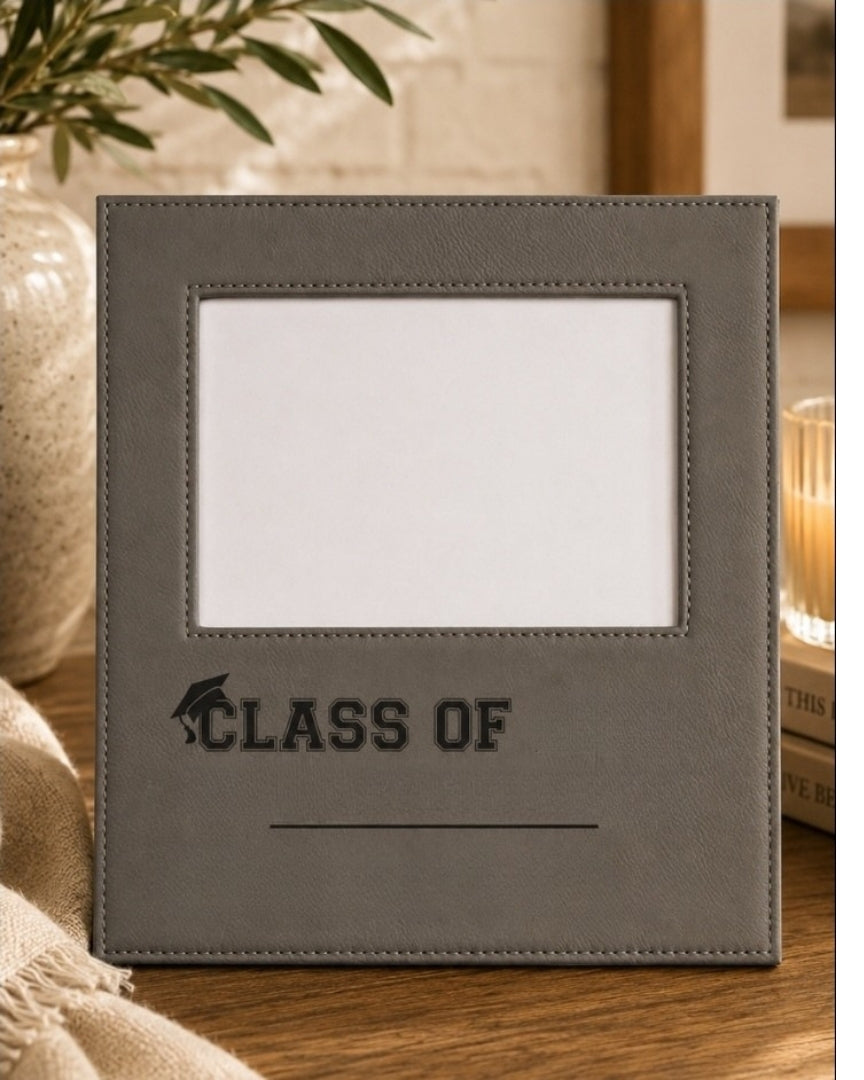 Personalized Graduation Engraved Leatherette 5x7 Picture Frame