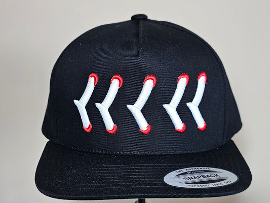 3D Puff Baseball Laces Snapback Cap