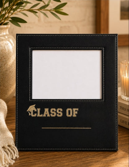 Personalized Graduation Engraved Leatherette 5x7 Picture Frame