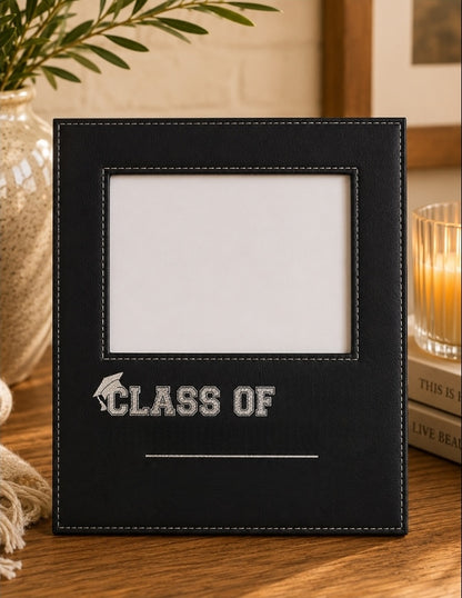 Personalized Graduation Engraved Leatherette 5x7 Picture Frame