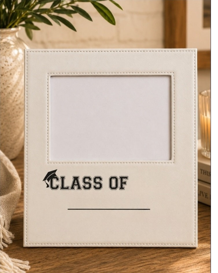 Personalized Graduation Engraved Leatherette 5x7 Picture Frame