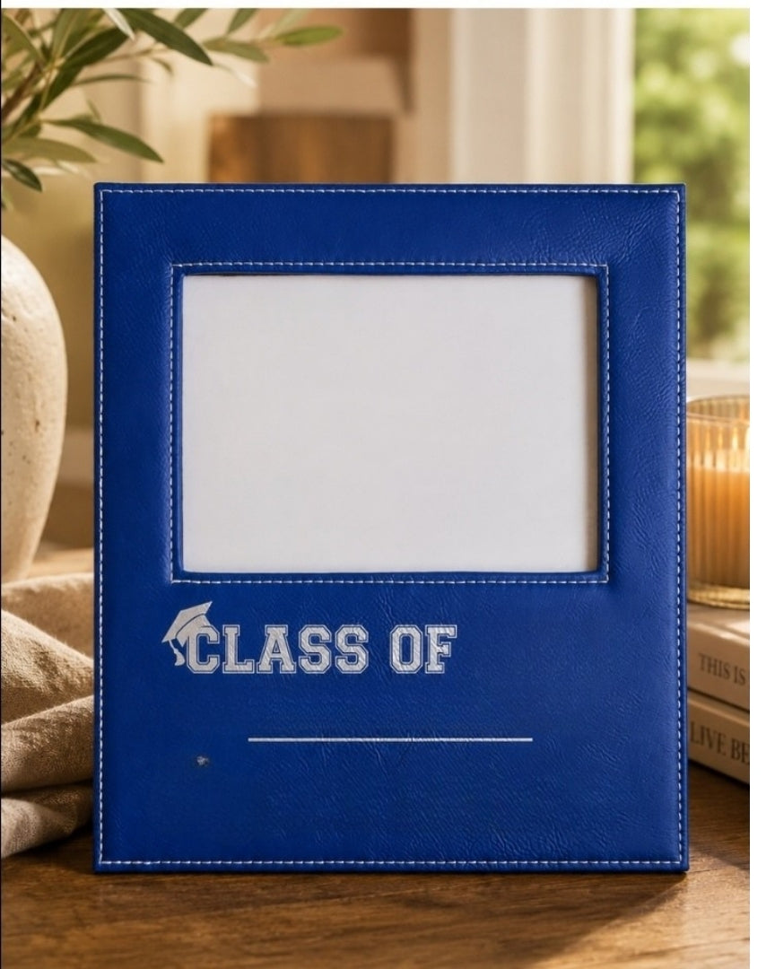 Personalized Graduation Engraved Leatherette 5x7 Picture Frame